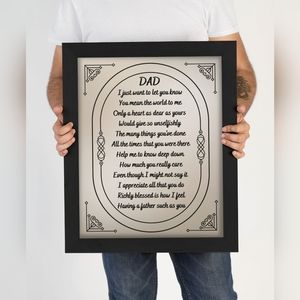 Wall Art Print for Dad/Father's Day/Father/Stepdad/Children/Kids